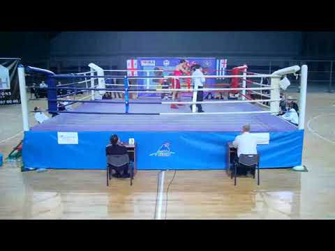 26-2-2022(80kg)RED Georgi Gutsaev VS BLUE Jubo Mandzulashvili.Georgian Boxing Championship semifinal